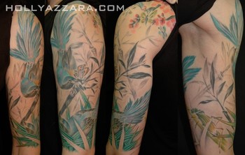 Holly Azzara - Brush Paint Birds 1/2 Sleeve